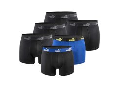 Pánské boxerky Puma 6-Pack černá modrá pohodlná bavlna