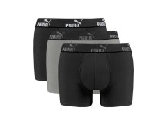 Pánské boxerky Puma 3-Pack černá šedá pohodlná bavlna