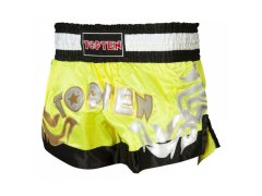Kickboxerské šortky "TOP TEN" NEON žlutá a&nbsp;černá