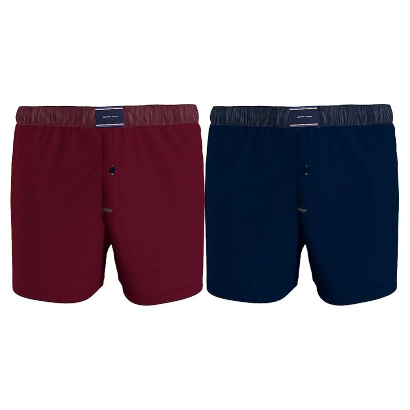 Pánské boxerky 2 pack UM0UM02188 - 0SD - Modrá, bordo - Tommy Hilfiger - Pánské oblečení Muži spodní prádlo boxerky