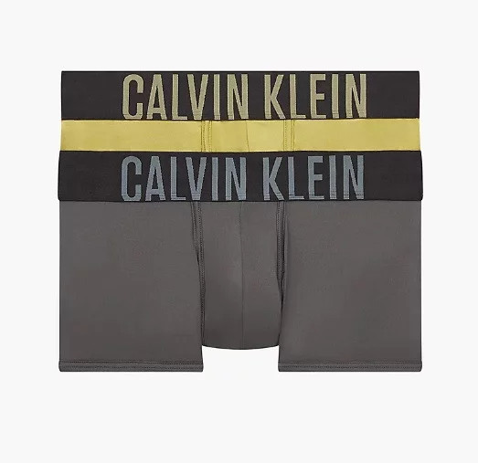 Boxerky 2 pack NB2599A 6HH šedá/khaki - Calvin Klein - Pánské oblečení Muži spodní prádlo boxerky