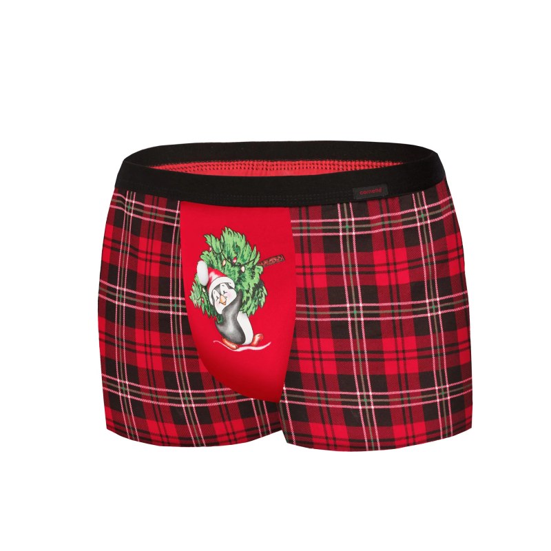 Pánské boxerky Penguin 007/66 Červeno-černá - Cornette