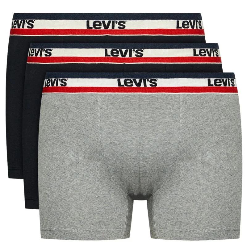 Pánské boxerky 3Pack 37149-0544 black/grey - Levi´s