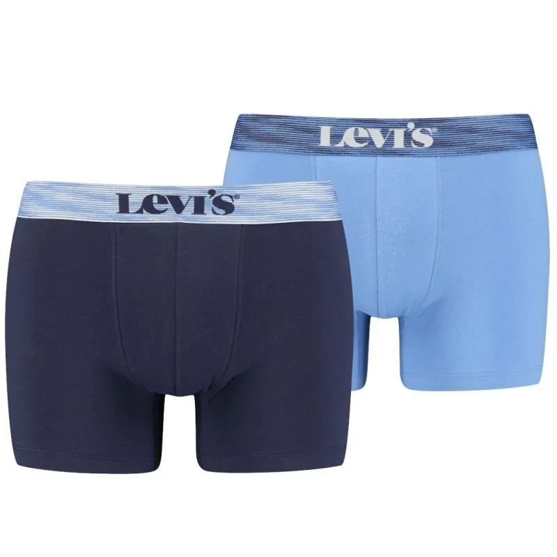 Pánské boxerky 2Pack 37149-0594 Blue - Levi´s - Pánské oblečení Muži spodní prádlo boxerky