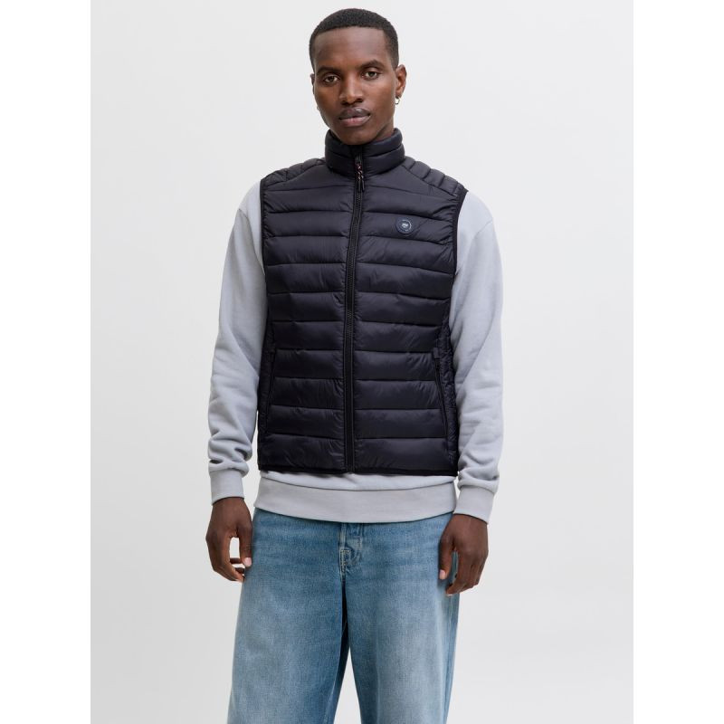 Jack&Jones pánská vesta bez rukávů JJEBRADLEY LIGHT BODYWARMER COLLAR NOO 12280973 BLACK