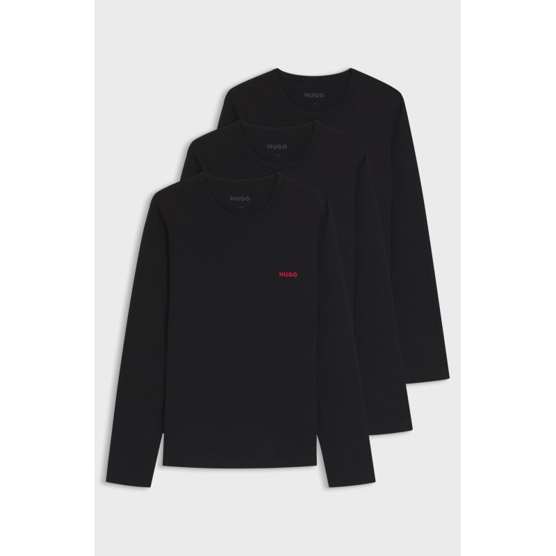 Hugo Bodywear pánská souprava triček LS-SHIRT NERO (50492631-001)
