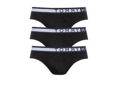 Pánské slipy 3PACK UM0UM01227 Černá s&nbsp;bílou - Tommy Hilfiger