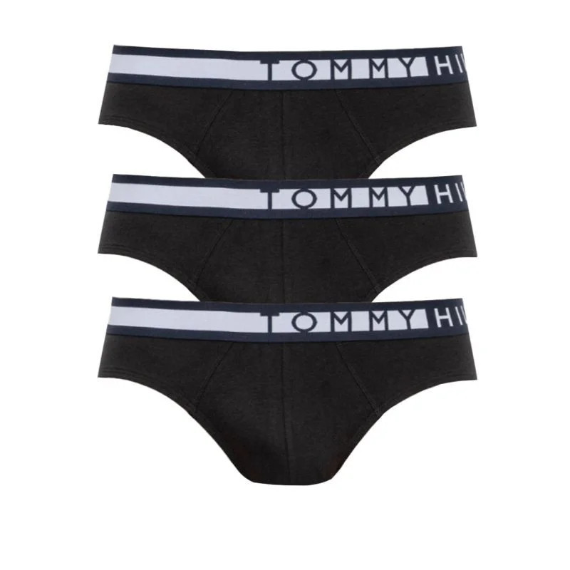 Pánské slipy 3PACK UM0UM01227 Černá s&nbsp;bílou - Tommy Hilfiger - Pánské oblečení Muži spodní prádlo slipy