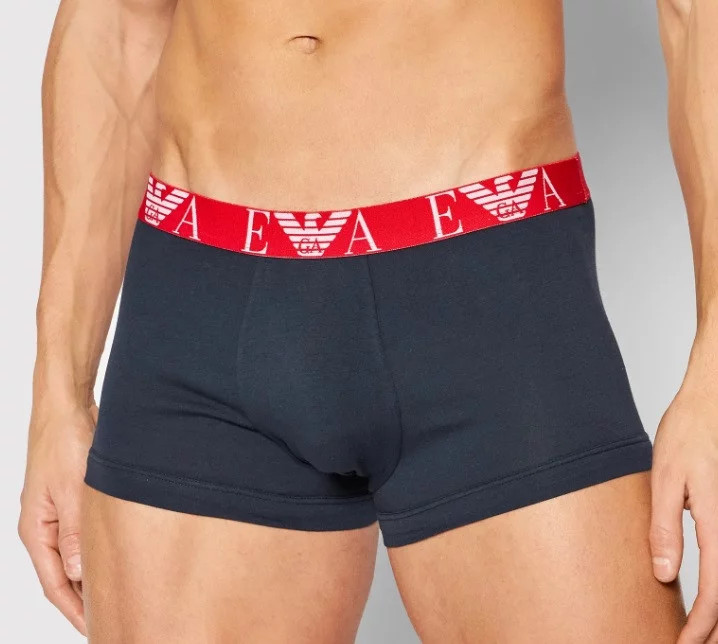 Pánské trenýrky - 111357 2R715 97010 - bílá/červená/tm.modrá - Emporio Armani - Pánské oblečení Muži spodní prádlo trenýrky