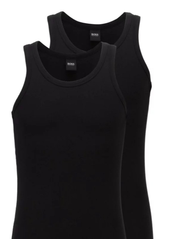 Pánský nátělník 2ks 50325406 001 černá Hugo Boss