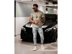 Pánské tričko 278060 khaki - Ola Voga