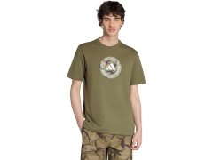 Pánské tričko adidas Camo v olivové barvě KC7164