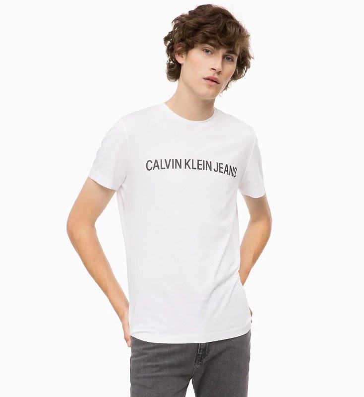 Pánské tričko OU34 bílá - Calvin Klein