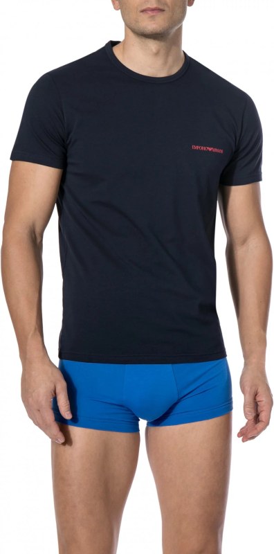 Pánské tričko 2pcs 111267 9P717 27435 tmavě modrá - Emporio Armani