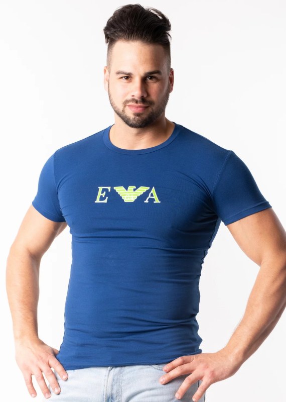 Pánské tričko 111035 9P523 modrá - Emporio Armani - Pánské oblečení Muži trička