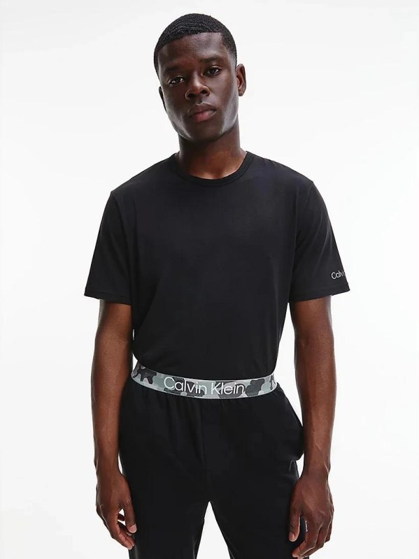 Pánské tričko Lounge NM2192E- UB1 černá - Calvin Klein