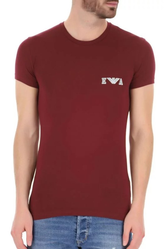 Pánské triko - 111035 1A526 - 00076 - vínová - Emporio Armani