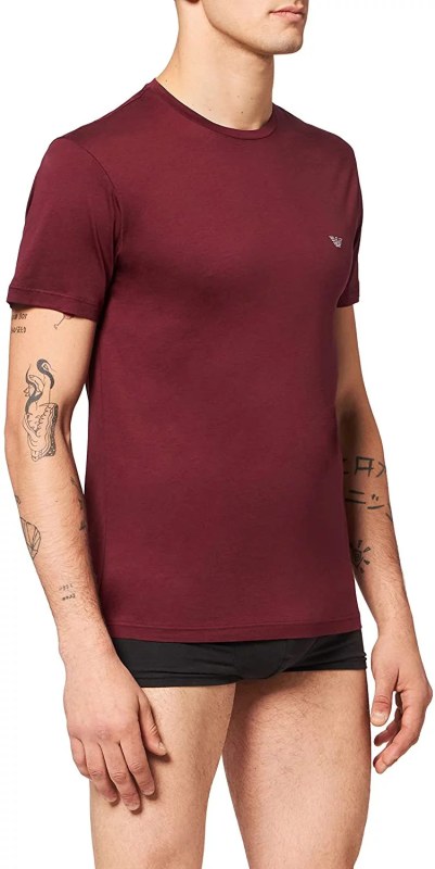 Pánské triko 110853 1A538 - 00076 - Bordo - Emporio Armani