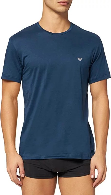 Pánské triko 110853 1A538 - 24334 - Mořská - Emporio Armani