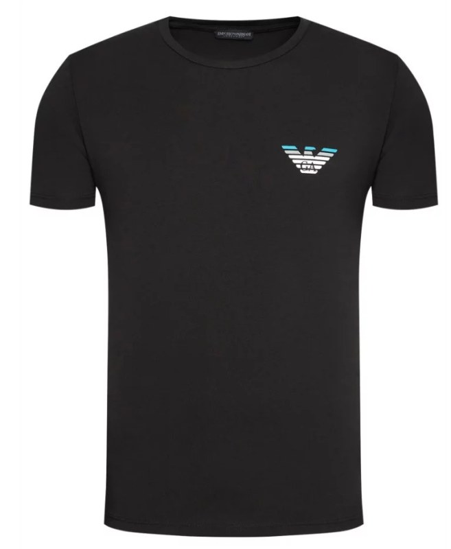 Pánské triko krátký rukáv - 110853 2R525 00020 - černé - Emporio Armani