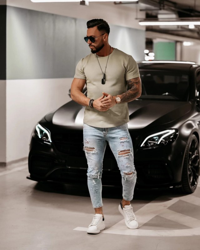 Pánské tričko 278060 khaki - Ola Voga