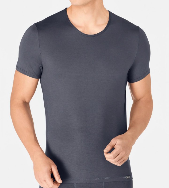 Pánské triko Basic Soft SH 03 O-Neck šedé - Sloggi