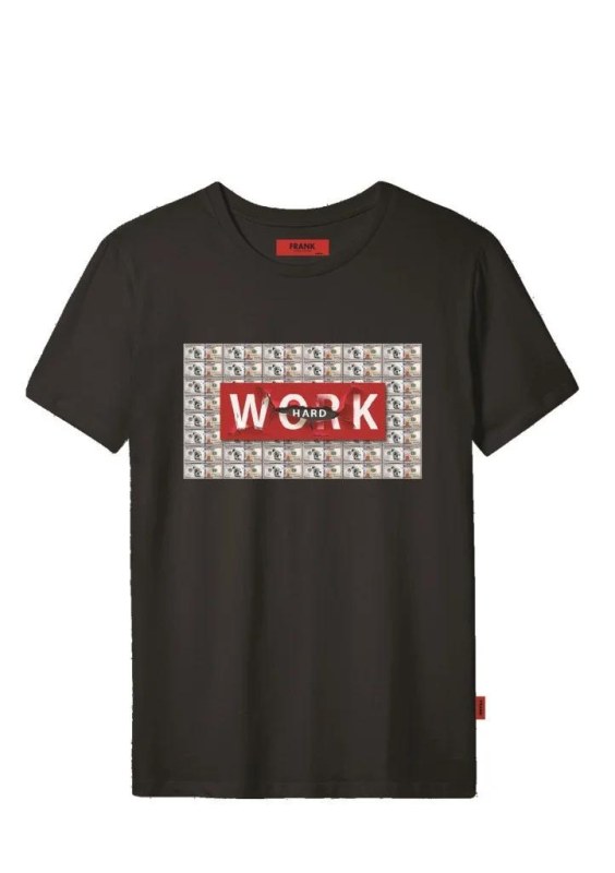 Pánské tričko John Frank JFTCOOL25 WORK HARD
