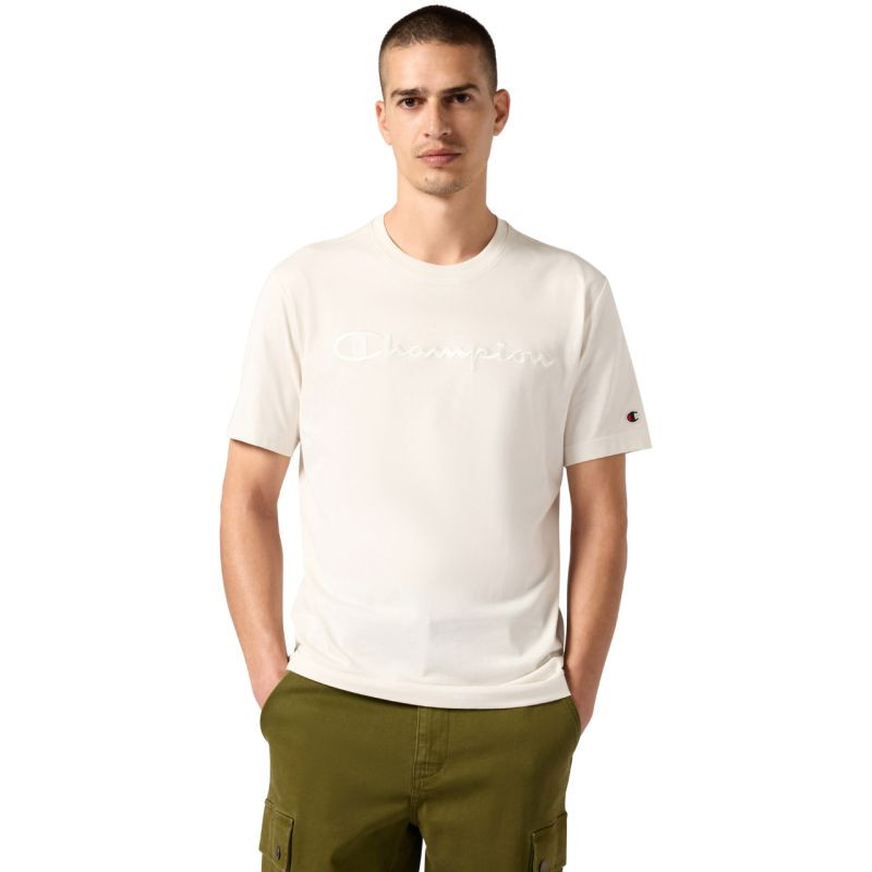 Pánské tričko Champion SS Tee cream 220273 WW056 pánské