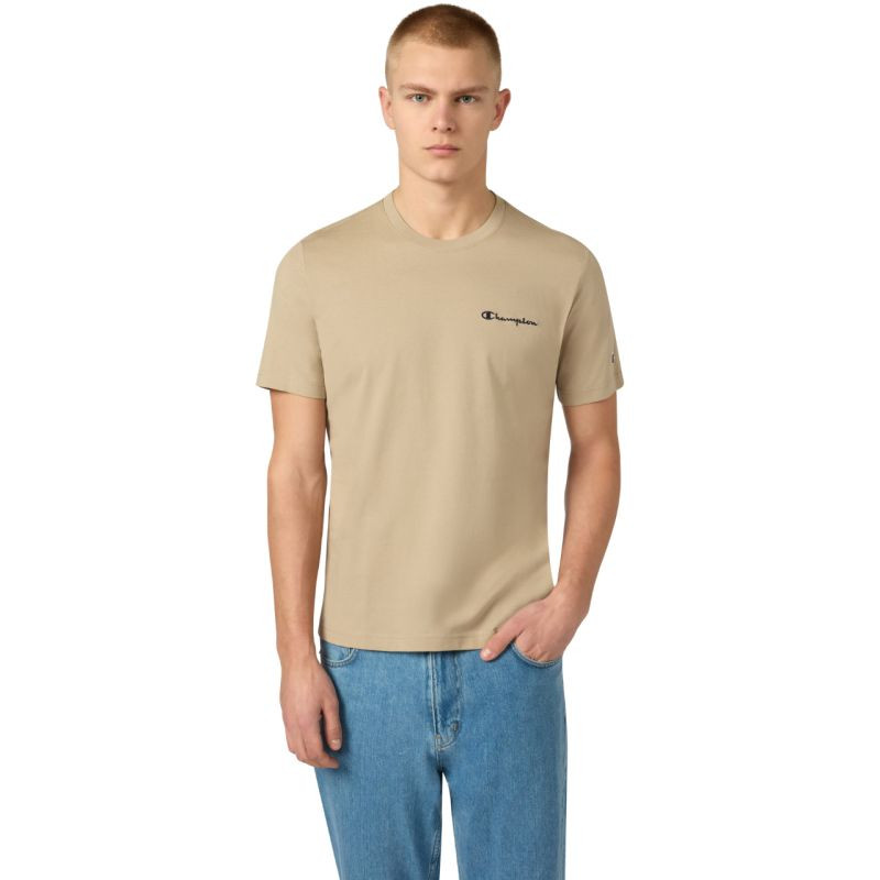 Pánské tričko Champion SS Tee beige 221798 MS041 pánské - Pánské oblečení Muži trička
