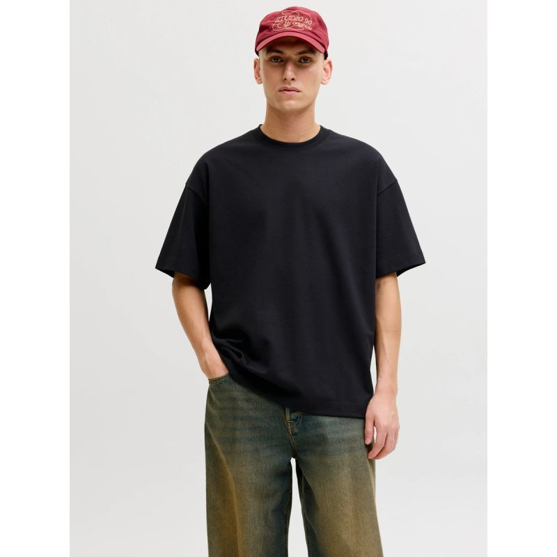 Jack&Jones pánské tričko JJEBARRON TEE SS O-NECK NOOS 12298906 BLACK