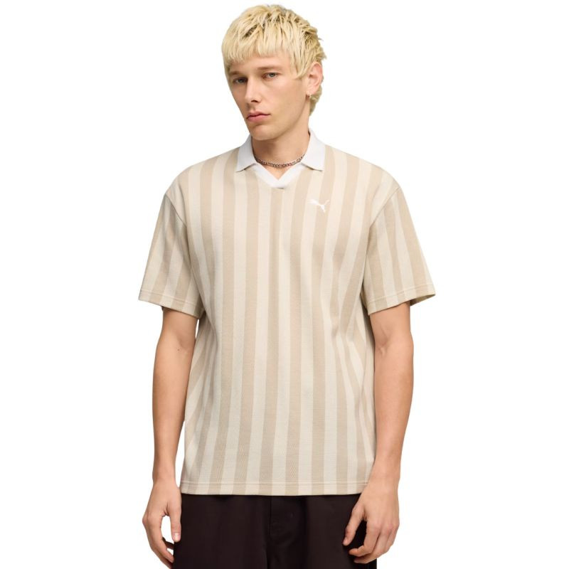 Pánské tričko Puma Class Relaxed Pinnacle Polo, béžové, 692069 87 - Pánské oblečení Muži trička