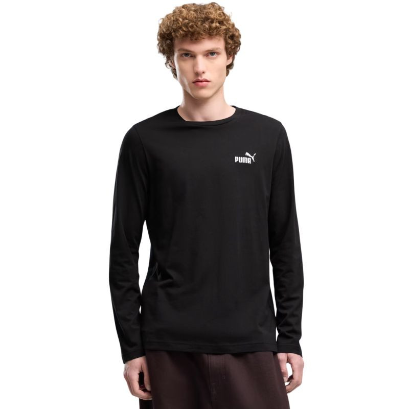 Pánské tričko Puma ESS No. 1 Logo Longsleeve Tee, černé, 682546 01