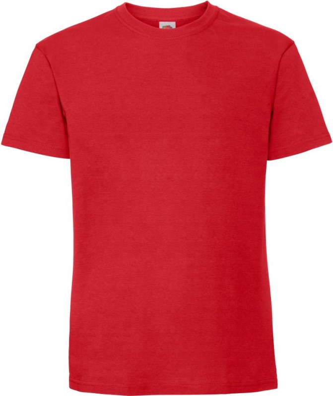 Fruit of the Loom Iconic 195 T Pánské těžké tričko 16.1422 red