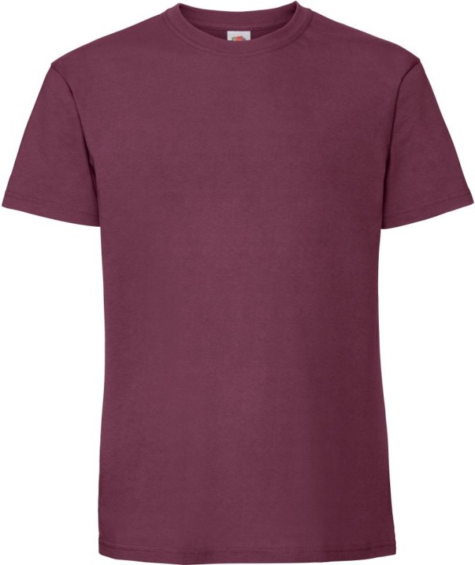Fruit of the Loom Iconic 195 T Pánské těžké tričko 16.1422 burgundy
