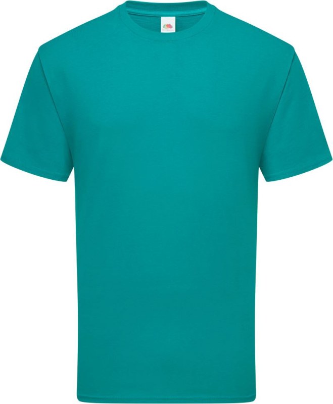 Fruit of the Loom Iconic 195 T Pánské těžké tričko 16.1422 ocean teal - Pánské oblečení Muži trička