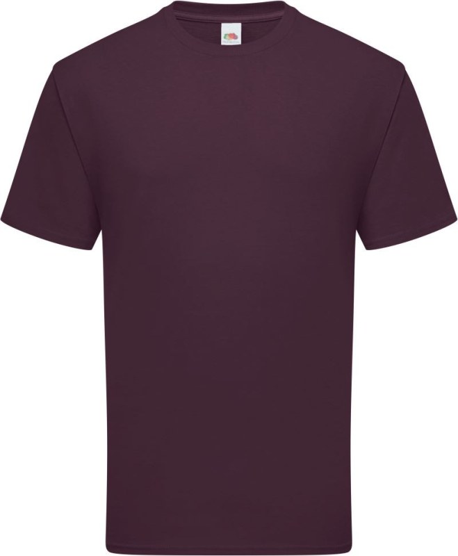 Fruit of the Loom Iconic 195 T Pánské těžké tričko 16.1422 dark plum - Pánské oblečení Muži trička