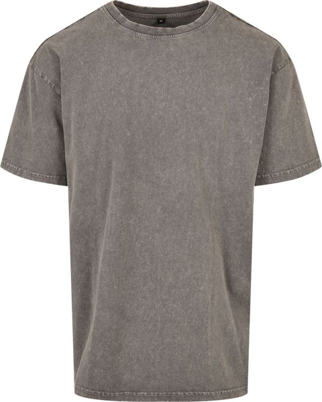 Build your Brand BY 189 Pánské tričko "Acid Wash" 56.0189 asphalt - Pánské oblečení Muži trička