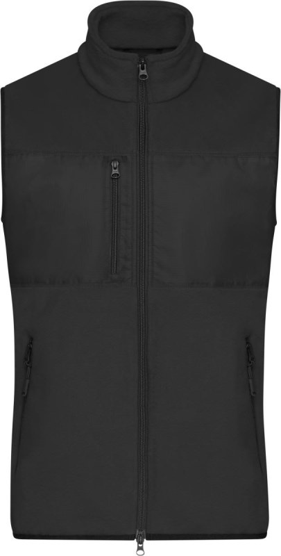 Daiber JN 1310 Pánská fleecová vesta 02.1310 black/black - Pánské oblečení Muži vesty