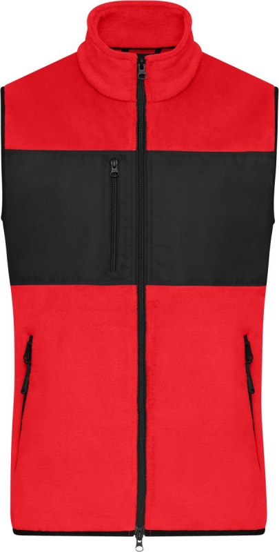 Daiber JN 1310 Pánská fleecová vesta 02.1310 red/black