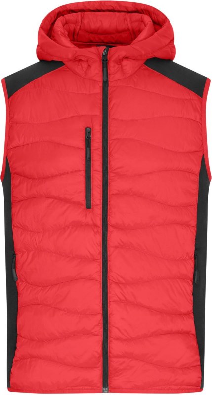 Daiber JN 1328 Pánská strečová fleecová vesta 02.1328 red/black