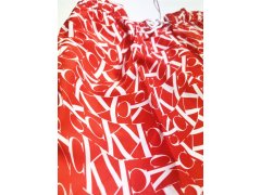 Pánské koupací kraťasy KM00802 0GM červená/bílá - Calvin Klein 1