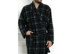 Pánský župan 1007 zelené káro - CoCoon 1