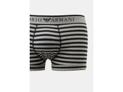 Pánské boxerky 2Pack 111210 4R542 černé/proužek - Emporio Armani 2