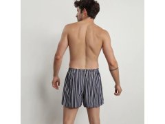 Pánské volné boxerky 2 ks ECOSMART LOOSE BOXER Green BIO / Tmavě modrá s&nbsp;šedou - DIM 2