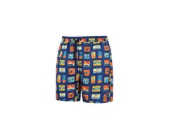 Pánské plavkové kraťasy Happy Shorts long SM29-48 Tmavě modrá mix - Self 1