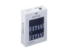 Pánské boxerky 3PACK 4277-1003 Tmavě modrá / šedá mix vzor - Mustang 3
