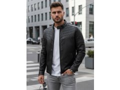 Pánská kožená bunda TX4243 černá - FashionStreet 1
