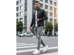 Pánská kožená bunda TX4243 černá - FashionStreet 4