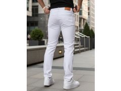 Pánské bílé džíny slim fit UX4487 bílé - FashionStreet 1