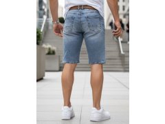 Pánské džínové šortky s páskem SX2577 modré - FashionStreet 2